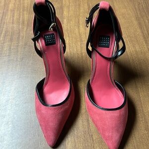 White House black market ankle strap pumps